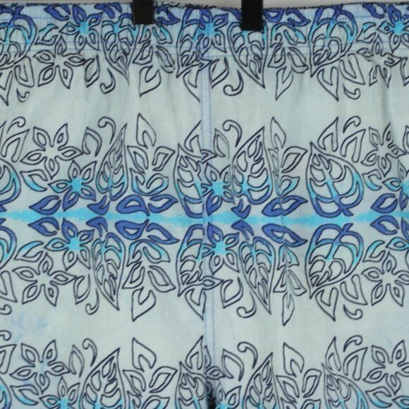 Sand And Sun Men's Extra Large Blue Ombre Palm Leaf Pull On Swim Trunks - Picture 2 of 12
